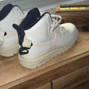 Women’s Nike Air Force One Cream High-Top Sneakers